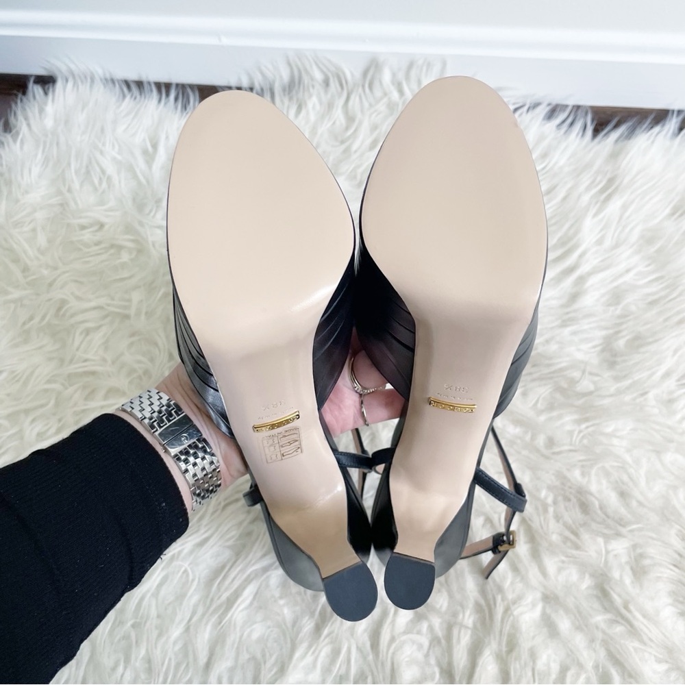 Gucci Angel Platform Pump Black Leather size 38.5 - Picture 11 of 15